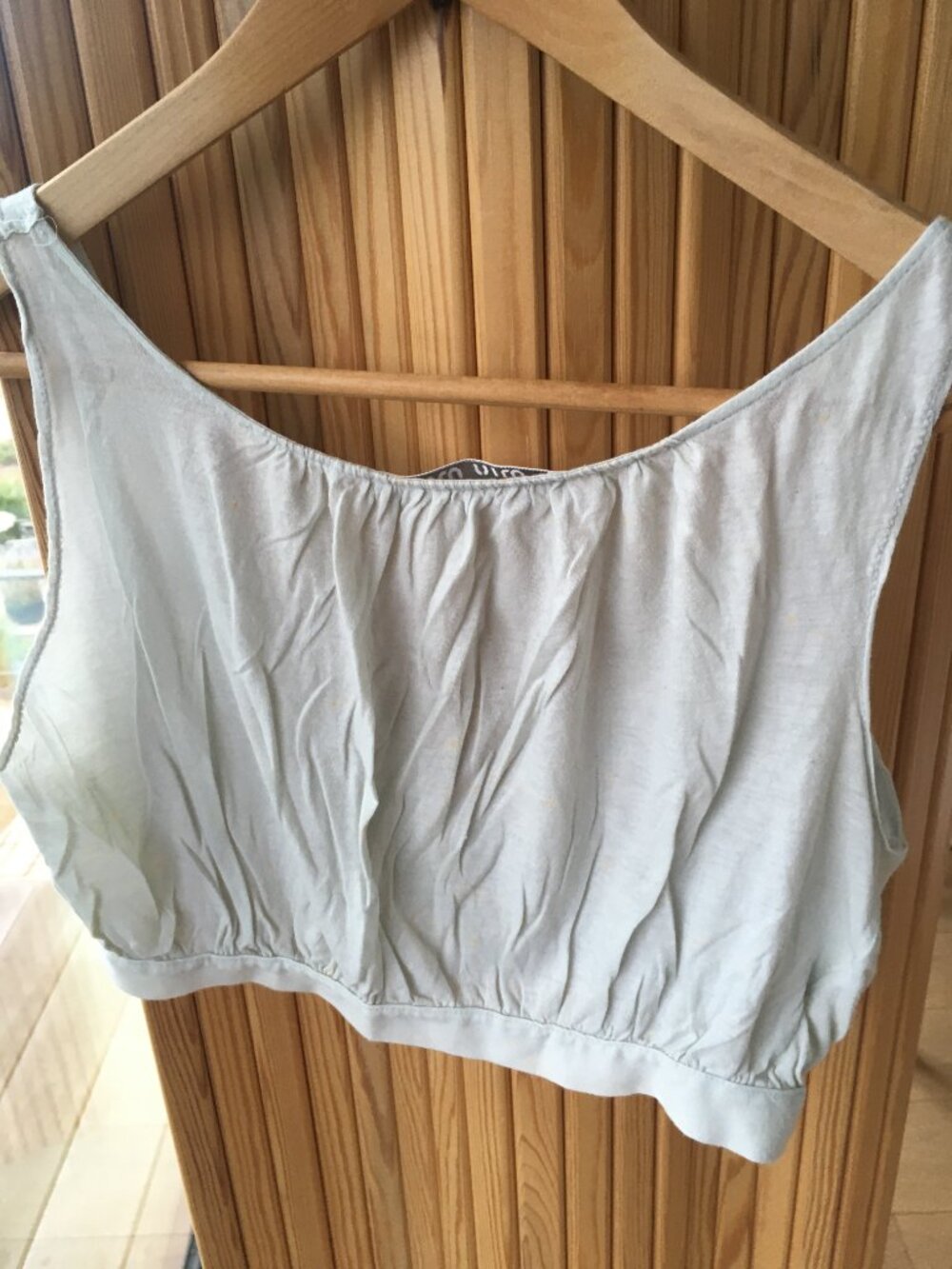 Miu Miu vintage crop top, shear light blue mint color, size large - Picture 3 of 9